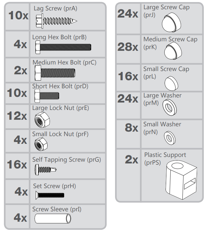 Cover Valet Pro Hardware Pack Cover Valet Parts